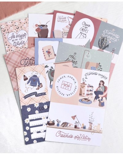 TARJETAS RECORTABLES 6x8" CON MIS MANOS ARTESANA TALLER