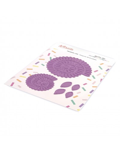 TROQUEL MARGARITA 3D ENROLLABLE BY GUIA DE MANUALIDADES ARTESANA TALLER