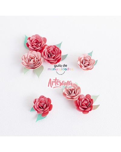TROQUEL ROSITA 3D ENROLLABLE BY GUIA DE MANUALIDADES ARTESANA TALLER