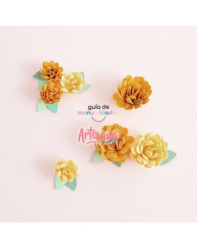 TROQUEL MARGARITA 3D ENROLLABLE BY GUIA DE MANUALIDADES ARTESANA TALLER