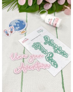 TROQUEL FRASE UNA GRAN AVENTURA DIARIO DE VIAJE ARTESANA...