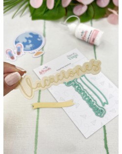 TROQUEL FRASE VACACIONES DIARIO DE VIAJE ARTESANA TALLER