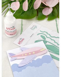 TROQUEL AVION DIARIO DE VIAJE ARTESANA TALLER