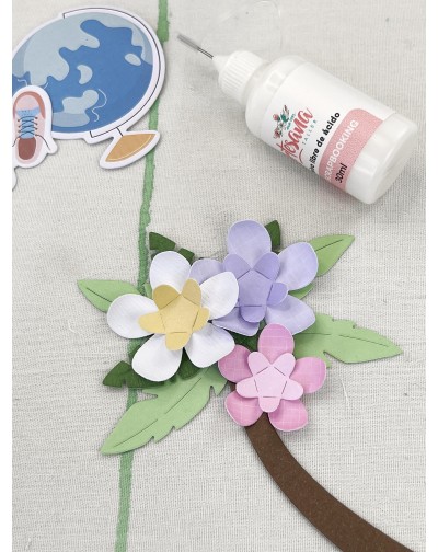 TROQUEL FLOR TROPICAL DIARIO DE VIAJE ARTESANA TALLER