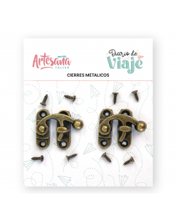 CIERRE METALICO DIARIO DE VIAJE ARTESANA TALLER