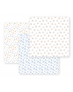 PACK VELLUM X 3 HOJAS ARCOIRIS DIARIO DE VIAJE ARTESANA...