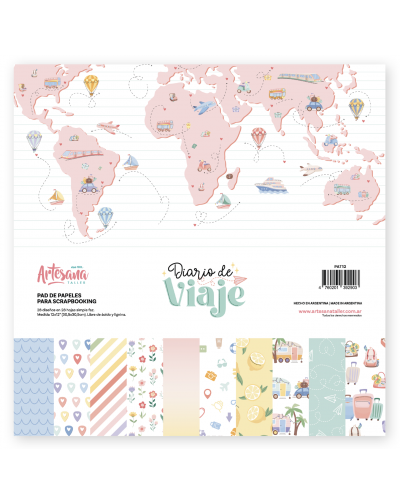 PAD DE PAPELES SIMPLE FAZ 28 HOJAS DIARIO DE VIAJE ARTESANA TALLER