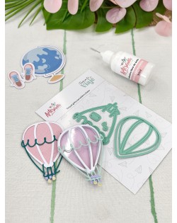 TROQUEL GLOBO AEROSTATICO SHAKER DIARIO DE VIAJE ARTESANA...