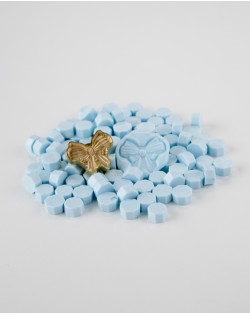 PERLAS PARA LACRE COLOR CELESTE PASTEL ARTESANA TALLER 2