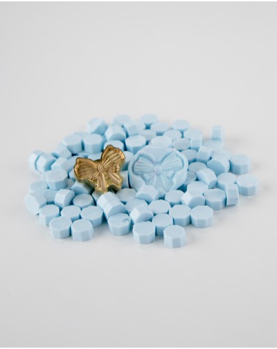 PERLAS PARA LACRE COLOR CELESTE PASTEL ARTESANA TALLER