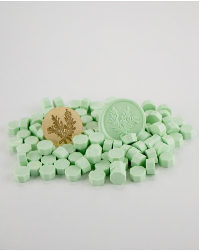 PERLAS PARA LACRE COLOR VERDE PASTEL ARTESANA TALLER