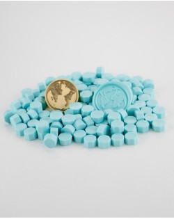 PERLAS PARA LACRE COLOR CELESTE ARTESANA TALLER 2