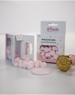 PERLAS PARA LACRE COLOR ROSA PASTEL ARTESANA TALLER