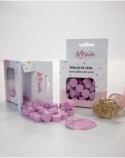 PERLAS PARA LACRE COLOR MALVAROSA ARTESANA TALLER