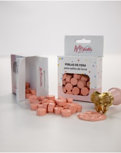 PERLAS PARA LACRE COLOR SALMON PASTEL ARTESANA TALLER