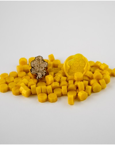 PERLAS PARA LACRE COLOR AMARILLO PERLADO  ARTESANA TALLER