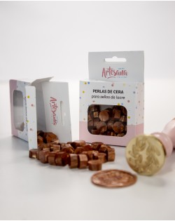 PERLAS PARA LACRE COLOR COBRE ARTESANA TALLER