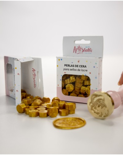 PERLAS PARA LACRE COLOR ORO ANTIGUO ARTESANA TALLER