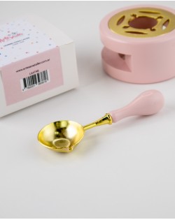 CUCHARA PARA LACRE COLOR ROSA ARTESANA TALLER 2