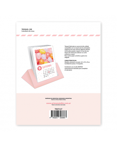 TROQUEL CALENDARIO DE MESA ARTESANA TALLER