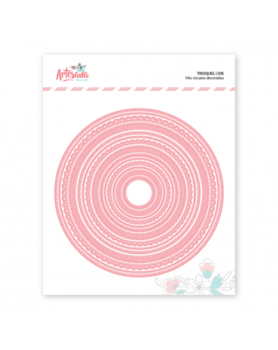 TROQUEL MIX CIRCULOS DECORADOS ARTESANA TALLER