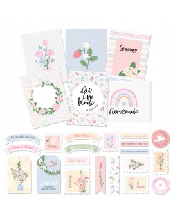 DIE CUTS ELEMENTOS Y TARJETAS VELLUM FLORECIENDO ARTESANA... 2