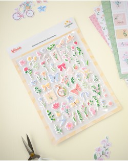 STICKER PUFFY FLORECIENDO ARTESANA TALLER 2