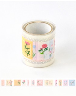 CINTA PET ESTAMPILLAS FLORECIENDO ARTESANA TALLER