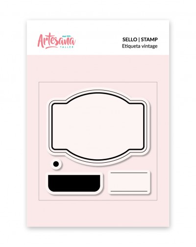 SELLO ETIQUETA VINTAGE ARTESANA TALLER