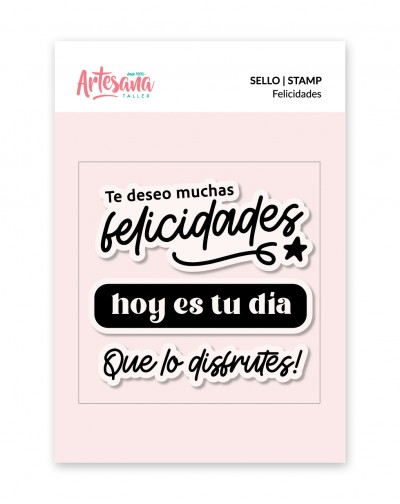 SELLO FELICIDADES ARTESANA TALLER