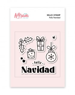 SELLO FELIZ NAVIDAD ARTESANA TALLER