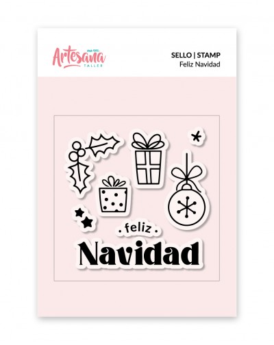 SELLO FELIZ NAVIDAD ARTESANA TALLER