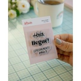 SELLO HOLA, LLEGUE ARTESANA TALLER