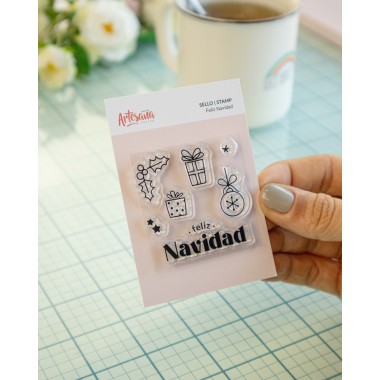 SELLO FELIZ NAVIDAD ARTESANA TALLER 2