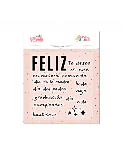 SELLO FRASES PIDE UN DESEO MAS ARTESANA TALLER