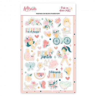 STICKERS PUFFY ILUSTRACIONES PIDE UN DESEO MAS ARTESANA...