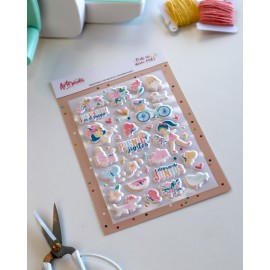 STICKERS PUFFY ILUSTRACIONES PIDE UN DESEO MAS ARTESANA TALLER