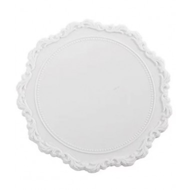 BASE DE SILICONA CIRCULAR BLANCA PARA LACRES ARTESANA TALLER