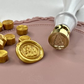 CABEZAL SELLO MINI PINITO NAVIDAD ARTESANA TALLER