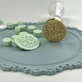 CABEZAL SELLO BEST WISHES ARTESANA TALLER