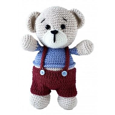 KIT DE TEJIDO CROCHET OSITO TOTO A RO RÓ ARTESANA TALLER 2