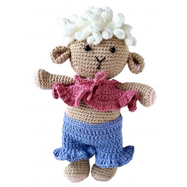 KIT DE TEJIDO CROCHET OVEJITA LUNA A RO RÓ ARTESANA TALLER 2