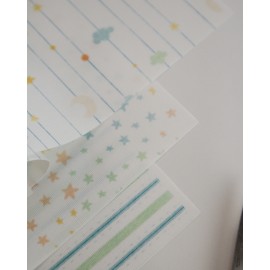 PACK X 3 TELA DE ENCUADERNACION ESTRELLAS A RO RÓ ARTESANA TALLER