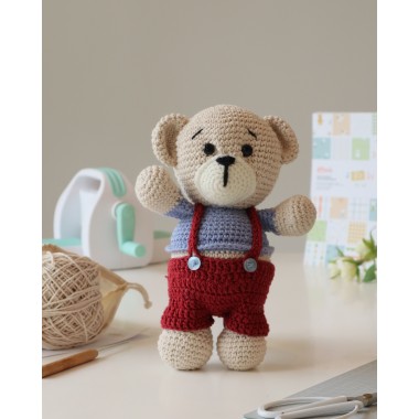 KIT DE TEJIDO CROCHET OSITO TOTO A RO RÓ ARTESANA TALLER