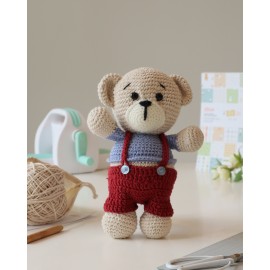 KIT DE TEJIDO CROCHET OSITO TOTO A RO RÓ ARTESANA TALLER