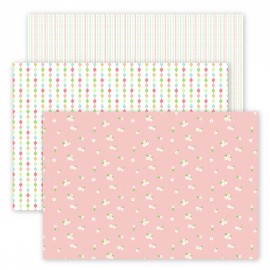 PACK X 3 TELA DE ENCUADERNACION FLORES A RO RÓ ARTESANA TALLER