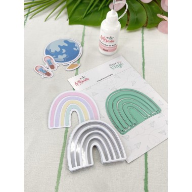 TROQUEL ARCOIRIS SHAKER DIARIO DE VIAJE ARTESANA TALLER