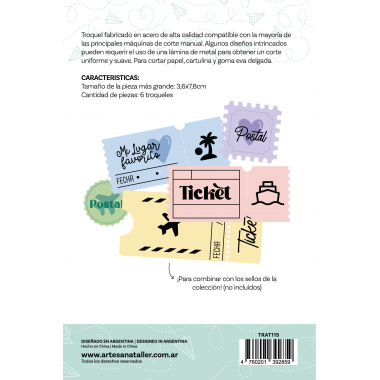 TROQUEL TICKETS Y ESTAMPILLAS DIARIO DE VIAJE ARTESANA... 2