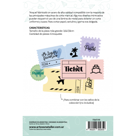 TROQUEL TICKETS Y ESTAMPILLAS DIARIO DE VIAJE ARTESANA TALLER