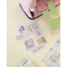 TROQUEL ESTAMPILLAS POSTALES - FLORECIENDO ARTESANA TALLER